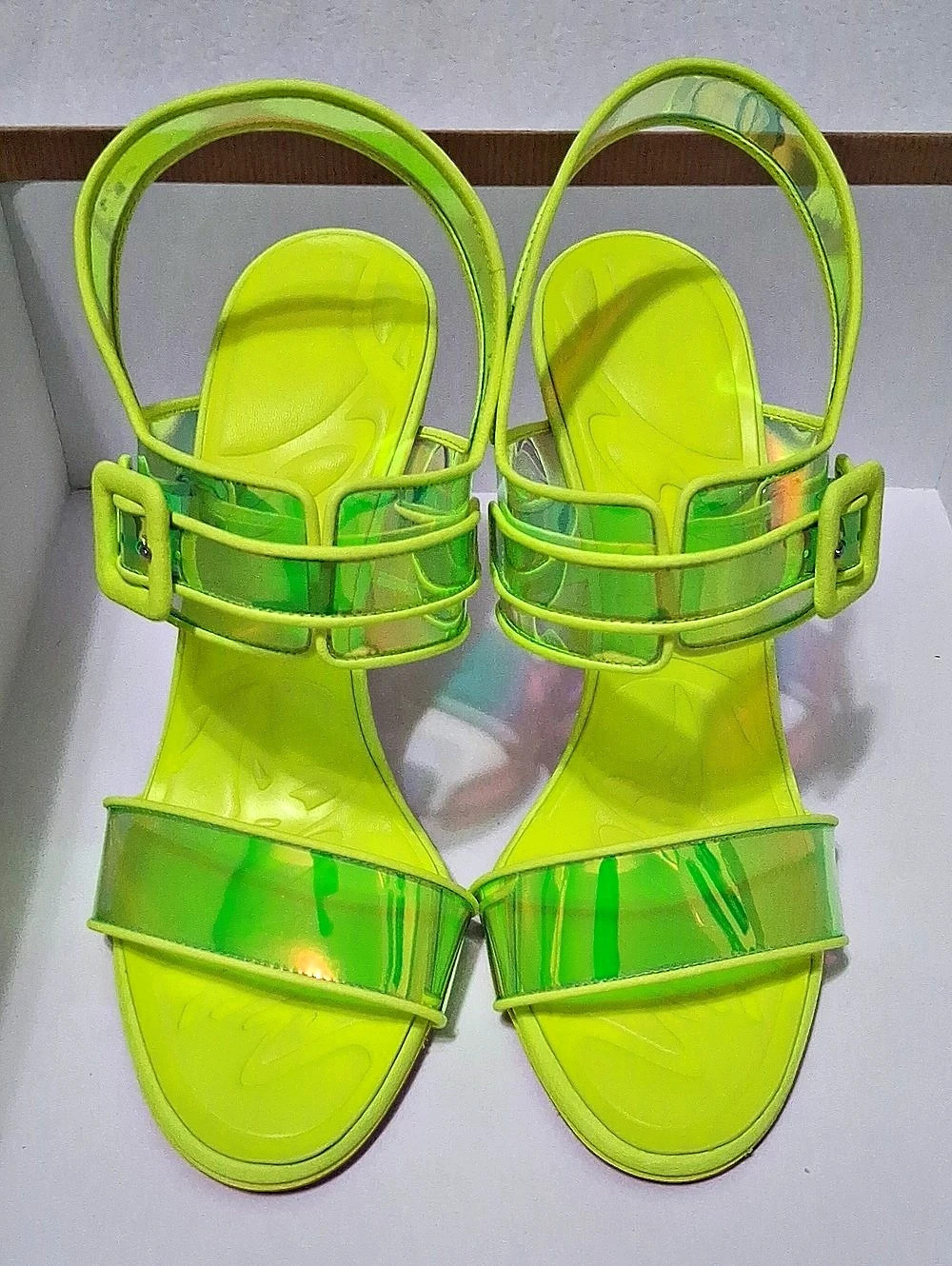 Christian Louboutin Loubi Duniss 100 Green Heels EU 37.5